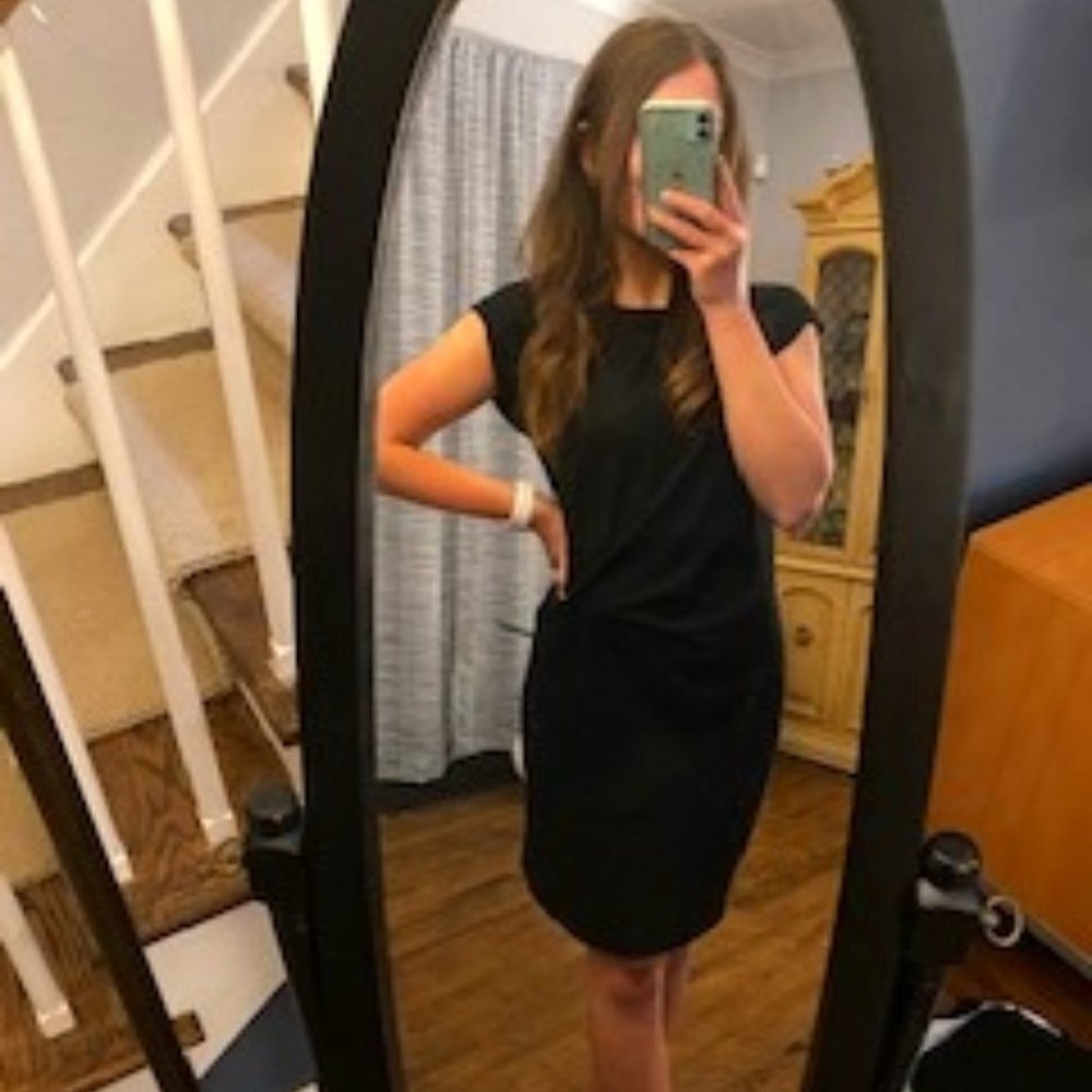 Simple Black Midi Dress